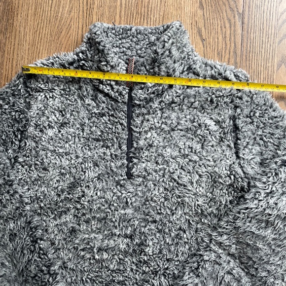 Original Weatherproof (M) gray sherpa fleece quarter zip - Picture 4 of 10